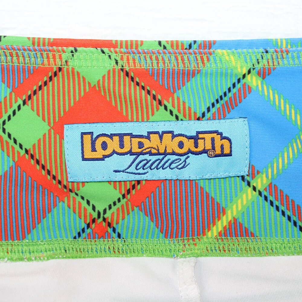 Loudmouth Womens Sz Medium Golf Skort Multicolored Plaid Check Pattern Athletic - Picture 7 of 8
